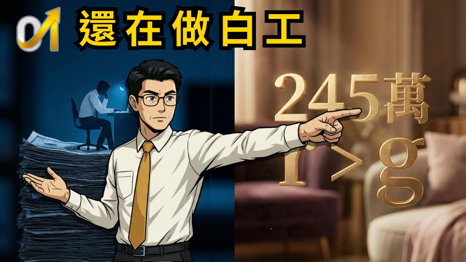 去年均賺 245 萬，你卻還在做白工？看透殘酷公式，結束你的打工刑期